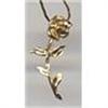 Image 1 : 14K gold Rose Pendant with 20" Chain #2296037