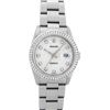 Image 2 : Rolex Mens Stainless Steel Diamond Datejust Wristwatch