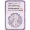 Image 1 : 2020-W $1 Proof American Silver Eagle Coin NGC PF70 Ultra Cameo