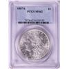 Image 1 : 1887/6 $1 Morgan Silver Dollar Coin PCGS MS62