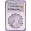 Image 1 : 2019-W $1 Proof American Silver Eagle Coin NGC PF70 Ultra Cameo