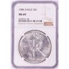 Image 1 : 1986 $1 American Silver Eagle Coin NGC MS69