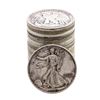 Image 1 : Roll of (20) Assorted Date Walking Liberty Half Dollar Coins Circulated