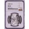 Image 1 : 1890-S $1 Morgan Silver Dollar Coin NGC MS62