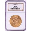 Image 1 : 1894 $20 Liberty Head Double Eagle Gold Coin NGC MS62