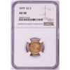 Image 1 : 1879 $2 1/2 Liberty Head Quarter Eagle Gold Coin NGC AU58