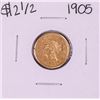 Image 1 : 1905 $2 1/2 Liberty Head Quarter Eagle Gold Coin