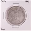 Image 1 : 1883 Chile Peso Silver Coin