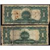 Image 2 : Lot of (2) 1899 $1 Black Eagle Silver Certificate Notes