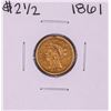 1861 Old Reverse $2 1/2 Liberty Head Quarter Eagle Gold Coin