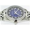 Image 9 : Rolex Men's Stainless Steel Blue Vignette Diamond & Sapphire Datejust Wristwatch
