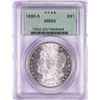 Image 1 : 1890-S $1 Morgan Silver Dollar Coin PCGS MS63 Old Green Holder