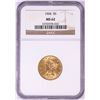 Image 1 : 1904 $5 Liberty Head Half Eagle Gold Coin NGC MS62