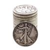 Image 1 : Roll of (20) Assorted Date Walking Liberty Half Dollar Coins Circulated