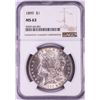 Image 1 : 1899 $1 Morgan Silver Dollar Coin NGC MS63