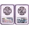 Image 2 : Lot of (2) 1958 Franklin Half Dollar Coins NGC MS64