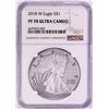 Image 1 : 2018-W $1 Proof American Silver Eagle Coin NGC PF70 Ultra Cameo
