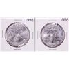 Image 1 : Lot of (2) 1998 $1 American Silver Eagle Coins