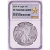 Image 1 : 2019-W $1 Proof American Silver Eagle Coin NGC PF70 Ultra Cameo