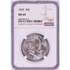 Image 1 : 1953 Franklin Half Dollar Coin NGC MS64