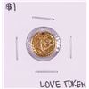 Image 1 : $1 Indian Princess Head Gold Dollar Love Token Coin Holed
