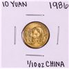 Image 1 : 1986 China 10 Yuan 1/10 oz. Panda Gold Coin