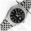 Image 2 : Rolex Men's Stainless Steel Datejust With Factory Black Index Dial