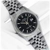 Image 3 : Rolex Men's Stainless Steel Datejust With Factory Black Index Dial