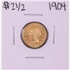 Image 1 : 1904 $2 1/2 Liberty Head Quarter Eagle Gold Coin