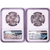 Image 2 : Lot of (2) 1958 Franklin Half Dollar Coins NGC MS64