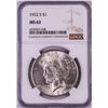 Image 1 : 1922-S $1 Peace Silver Dollar Coin NGC MS62