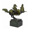 Image 2 : Signed Abstract Galloping Horses Bronze Sculpture
