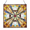 Image 1 : Mission-style Stained Art Glass Hanging Window Panel