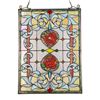 Image 2 : Two Roses Stained Art Glass Hanging Window