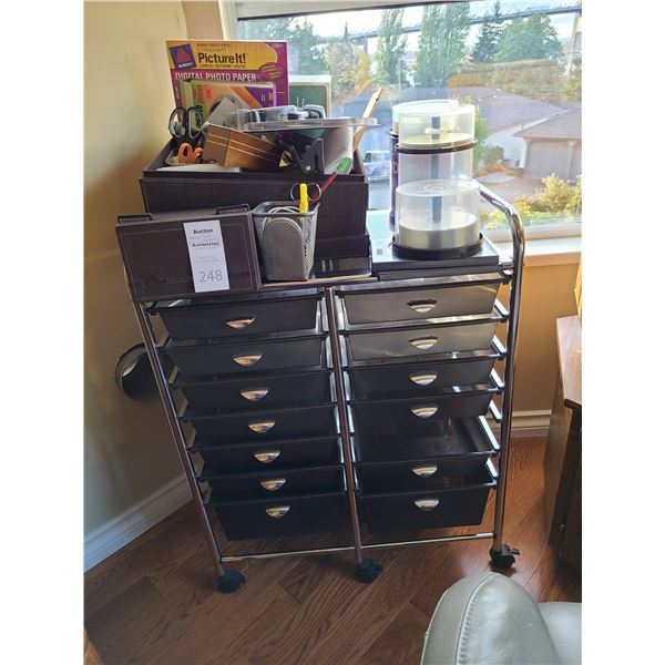 Rolling Cart and Office Supplies Cat B