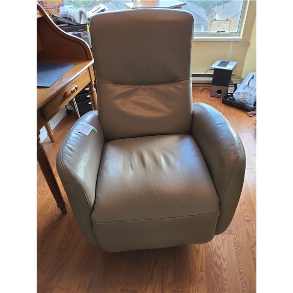 Leather Reclining Swivel Chair Cat C