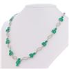 Image 2 : 11.92 ctw Emerald and 3.64 ctw Diamond 18K White Gold Necklace