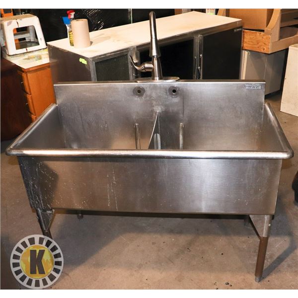 MKE COMMERCIAL 2 BAY STAINLESS RESTAURANT SINK