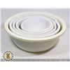 Image 1 : 5 BOWLS- WHITE, ASSORTED SIZES