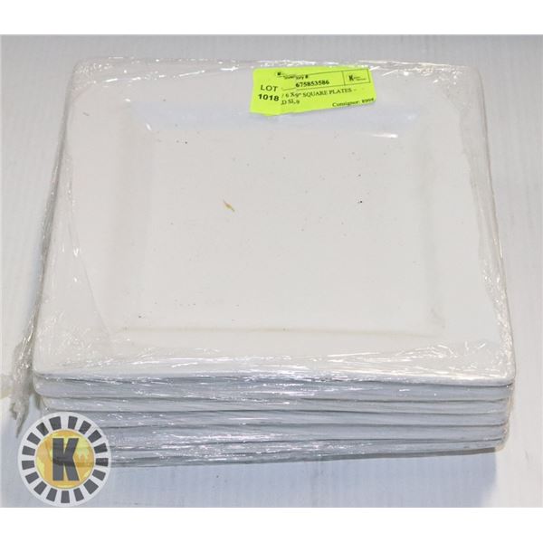 LOT OF 6 X 9” SQUARE PLATES – WORLD SL-9