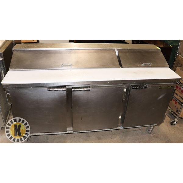 BEVERAGE AIR 3 DOOR REFRIGERATED PREP TABLE