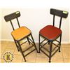 Image 1 : LOT OF 2 BAR HEIGHT STOOLS WITH BACK- STARBUCKS