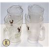 Image 1 : LOT OF FOUR ASSORTED BEER PITCHERS