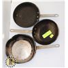 Image 1 : LOT OF 3 FRYING PANS – 6” / 7” /8”