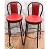 Image 1 : TWO MATCHING BAR CHAIRS (RED)