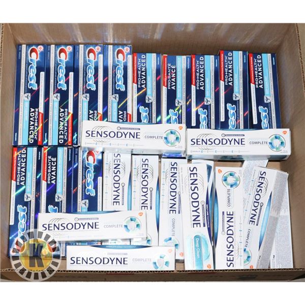 BOX OF SENSODYNE TOOTHPASTE