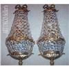 Image 1 : Pair of French Bronze and crystal sconces #2246199