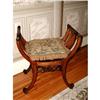 Image 1 : Walnut Saddle Bench Tapestry Cushion C.1870 #2246254