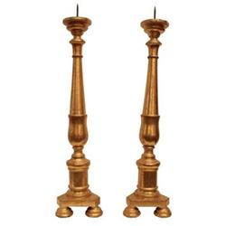 Pair of Gold Leafed Italian Candlesticks #2246285