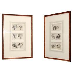 pair of ramb heads engravings. #2246563